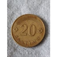 Латвия. 20 сантимов 2009 года. (4)