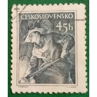 Чехословакия 1954. Рабочий литейного цеха