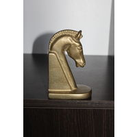 Тяжёлая, латунная подставка-ограничитель "Фигура коня", для книг.