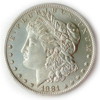 1 доллар 1881 UNC Супер! США. Доллар Моргана. Dollar Morgan