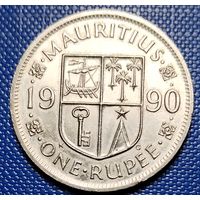 Маврикий 1 рупия 1990 г.