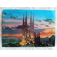 Барселона. Собор святого Семейства при закате