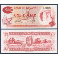 Гайана, 1 доллар 1966-1992 г., Р-21g (B, водопад Кайетур), UNC