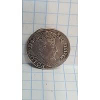 С 1 РУБЛЯ ! МОНЕТА 3 ГРОША  ВКЛ ПОЛЬША  СРЕДНЕВЕКОВЬЕ СИГИЗМУНД lll 1595 ГОД