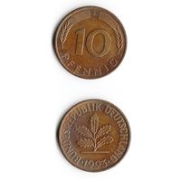 10 пфеннигов Германия 1993 года(F)