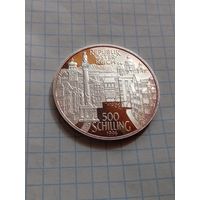 500 шиллингов 1996 года. Площадь Инсбрука. Ag 925. 24 гр.