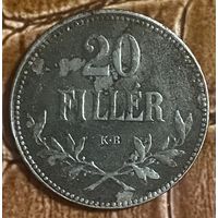 Монета 20 Геллеров 1917 год. Австро-Венгрия