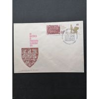 Польша 1971 КПД с маркой и купоном из блока Mi.45 "Национальная филателистическая выставка в Катовице в честь восстания в Силезии" (спецгашение) марка Mi.2078 каталог 0.50 евро