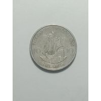 Восточные Карибы 10 центов 1995 года .