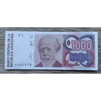 Werty71 Аргентина 1000 аустралей 1988 -1990 аUNC банкнота