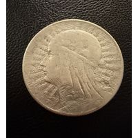 5 злотых 1933 г.  Польша. (2)  Ядвига.  Серебро.