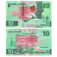 Замбия 10 квача 2024 год UNC