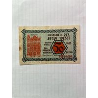 50 пфенигов (нотгельды) Германия г.Везель -1402