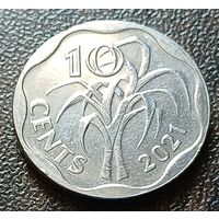 Эсватини (Свазиленд) 10 центов, 2021    ( 1-4-7 )