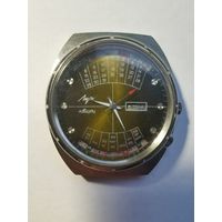 Часы Луч "колледж" нержавейка. Редкие.