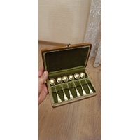 Кофейный ложки серебро с позолотой