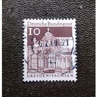 Марка Германия 1966 год Архитектура