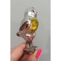 Елочные игрушки, стекло, птичка, воробей, птенец на прищепке
