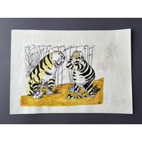 Иллюстрация картина А4 формат картина худлит Горохов