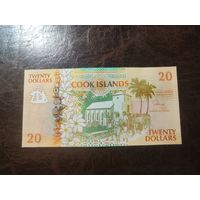 Остров Кука 20 долларов образца 1992 года UNC p9