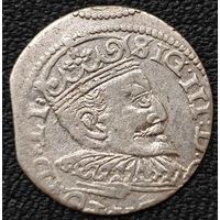 Ливония 3 гроша, 1596 года. Состояние. Красивый брак чекана.