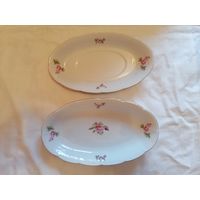 Блюдо овальное, подставка овальная Чехословакия, клеймо