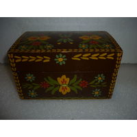 Деревянная Шкатулка. Ручная роспись. СССР