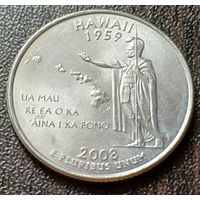 США , 2008     D    Квотер штата Гавайи    ( 1-6-3 )