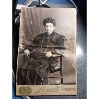 Старинная старая фотография Варшава 1930-е. женщина с украшениями  салон RENARDI