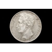 5 франков 1849 г. Бельгия, Леопольд. Пореже!