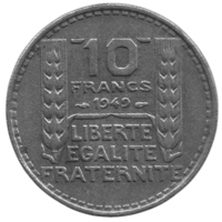 ФРАНЦУЗСКАЯ РЕСПУБЛИКА 10 ФРАНКОВ 1949.