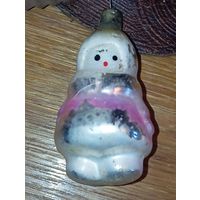 Ёлочная игрушки - Ребенок в шубке , СССР .