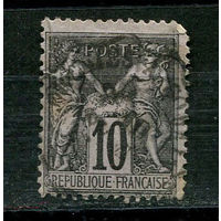 Франция - 1877/1878 - Аллегория 10С - [Mi.72II] - 1 марка. Гашеная.  (Лот 28JG)-TG2P22