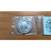 Серебряный жетон США 2002 BU 1 oz серебро .999 1 унция