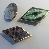 3 броши. Винтаж. Клеймо Uhlig. 70-е г.г. Германия. Одним лотом.