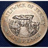 Джерси 10 пенсов 1989 г.