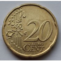 Германия, 20 евроцентов 2002 г. D