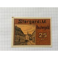 25 пфеннингов (нотгельды) 1921 г. Германия.