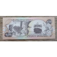 Werty71 Гайана 20 долларов 2018 UNC банкнота Корабль Водопад Кайетур