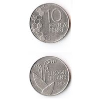 10 пенни Финляндия 1990 года