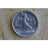 Ватикан 5 лир 1978 с 1 руб