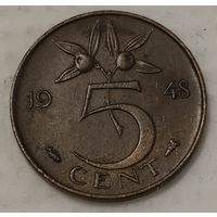 Нидерланды 5 центов, 1948 (2-5-67)
