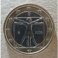 Италия 1 евро 2008 г., KM# 250