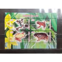 Чад. 2011 год. Фауна. Земноводные. Лягушки (малый лист) (1106)