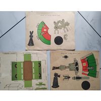 Фигурки из картона. СССР.