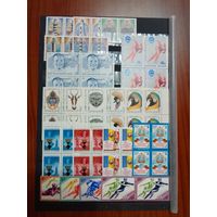 Марки СССР 1984 год в сцепках и квартблоках