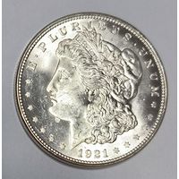 Доллар 1921 США в ярком штемпельном блеске