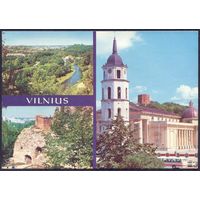 СССР 1981 Вильнюс Кафедральный собор,оборонительная стена замка Гедеминаса, вид на город автобус авто