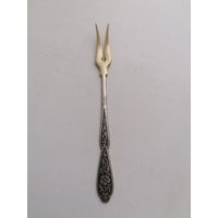 Вилочка для лимона, серебро 875 пробы СССР торги с Рубля