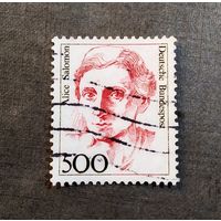 Марка Германия 1989 год Известные женщины